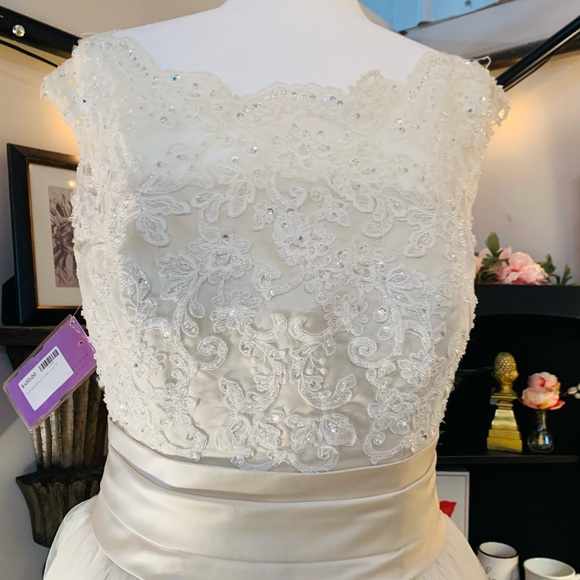 Beautiful candlelight sleeveless wedding dress 12 - Picture 3 of 16